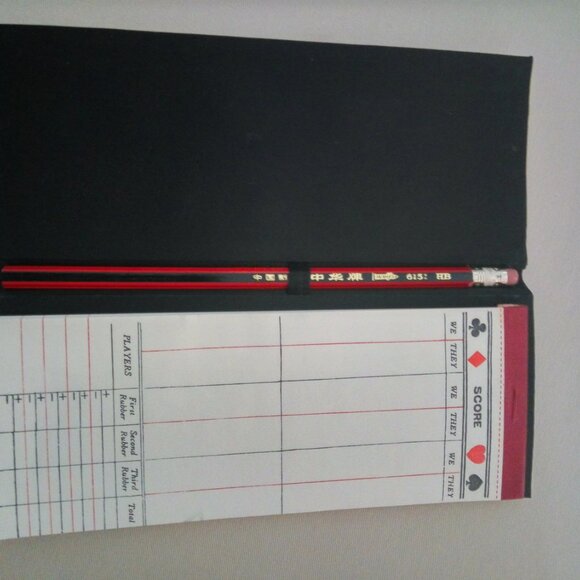 Made in Hong Kong Silk Brocade Fabric Bridge Score Pad Case - Picture 4 of 9